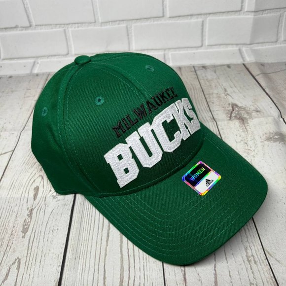 Milwaukee Bucks NBA Adidas Hat Snapback Cap Green New‎ Women - Picture 3 of 8